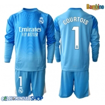 Maglie da calcio Real Madrid Thibaut Courtois #1 Portiere Prima Maglia Bambino 2025-26 Manica Lunga + Pantaloni corti)